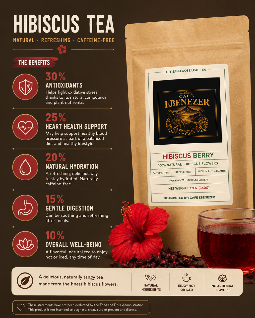 Ebenezer-Hibiscus Berry Tea – Premium Herbal Fruit Tea
